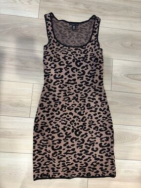 Sincerely Jules Black and Brown Leopard Tank Mini Dress
